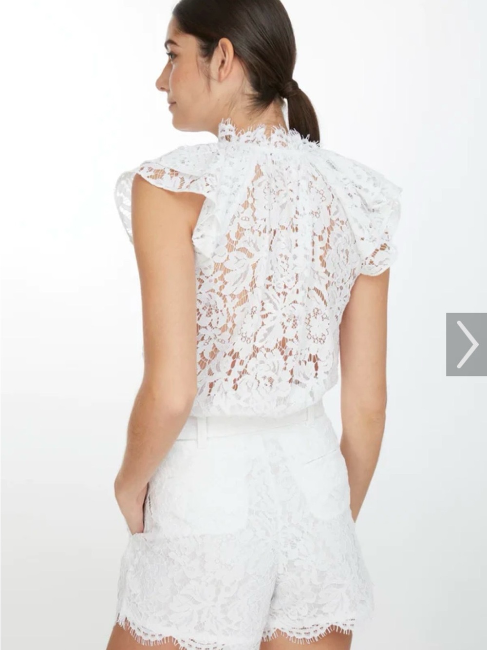 Generation Love Sydney Lace White Women's Shorts - Picture 2 of 6